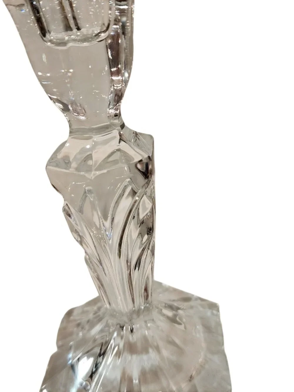 Vintage Fifth Avenue Crystal Palisades Lead Crystal Candlesticks Pair 7